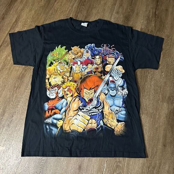 Vintage Y2K Thunder Cats Thundercats Big Graphic T-Shirt Cotton Mens Size Large - Picture 1 of 6
